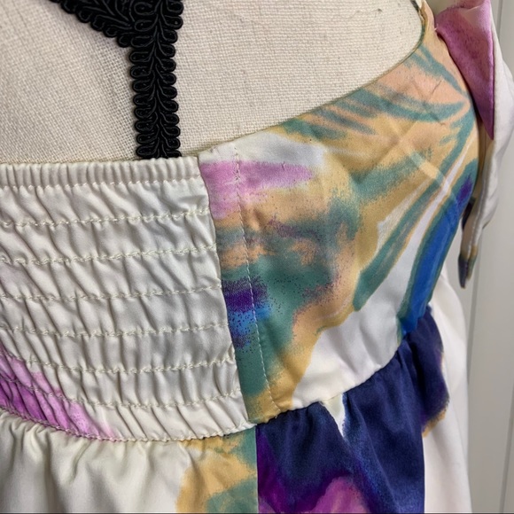 FireLA White Floral Bubble Skirt Mini Dress w/ Bow - Picture 11 of 13